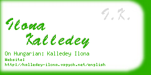 ilona kalledey business card